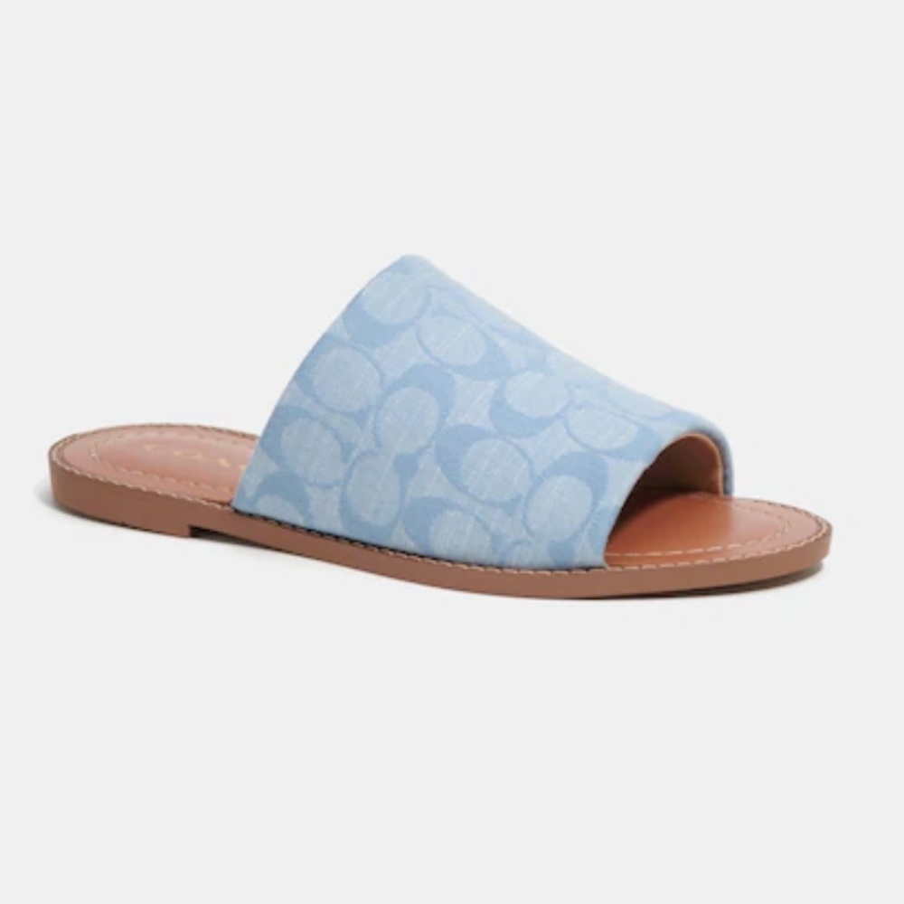 New in Box Coach Hazel Sandal in Signature Chambray size 8 - Picture 5 of 10